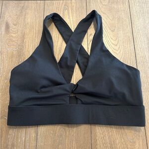 Fabletics Black Cross-Back Sports Bra